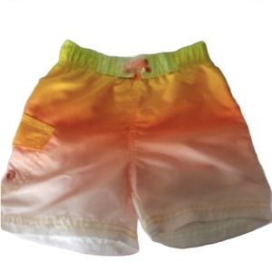 Joe Boxer Swim Trunk Pants Size 12 18 mons toddler boy Ombre Orange